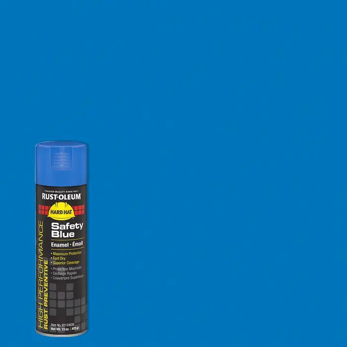 15 Oz Rust-Oleum Brands V2124838 Safety Blue Hard Hat Enamel Spray Paint - Image 2