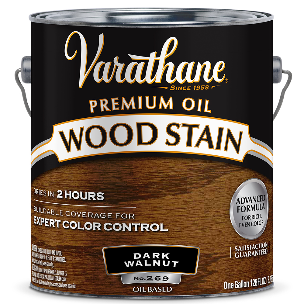 4-Pack of 1 Gal Rust-Oleum 211686 Dark Walnut Varathane Oil-Based Interior Wood Stain