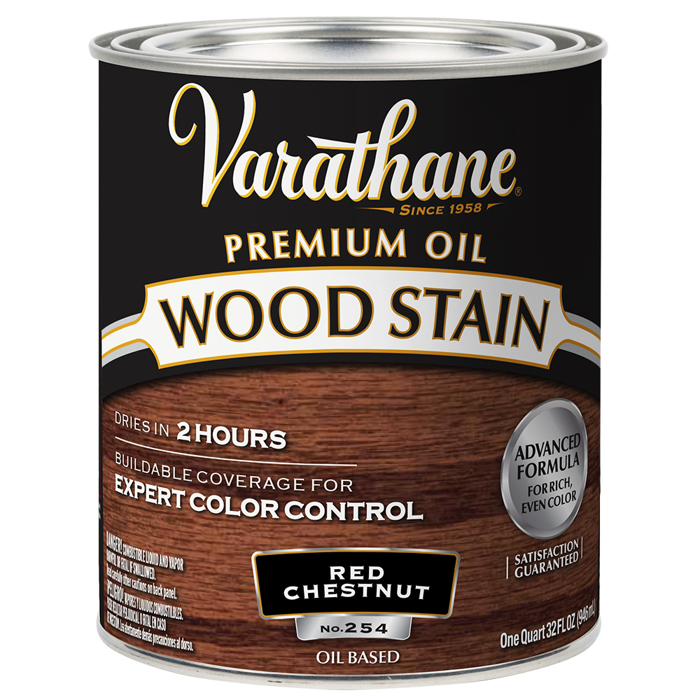 2‐Pack of 1 Qt Rust‐Oleum 211725H Red Chestnut Varathane Oil‐Based Interior Wood Stain