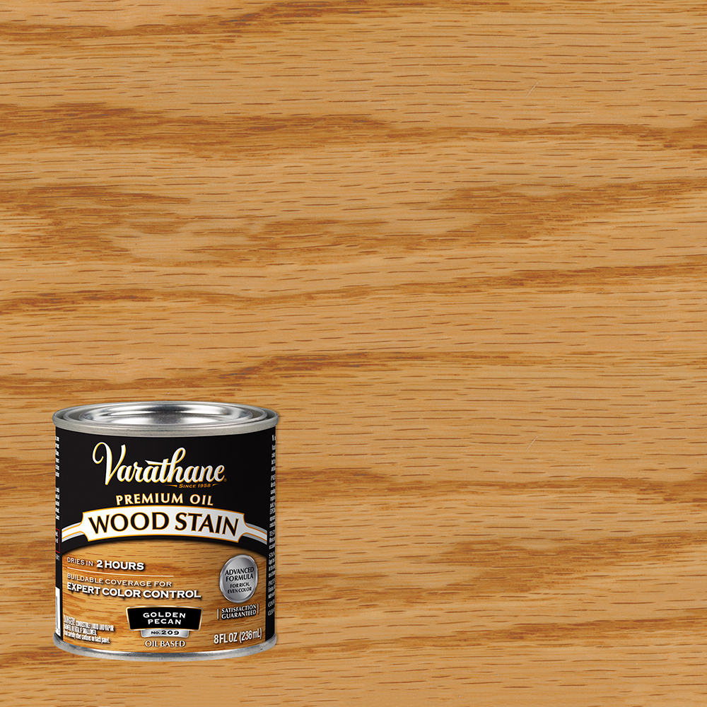 2-Pack of 1/2 Pt Rust-Oleum 211757 Golden Pecan Varathane Oil-Based Interior Wood Stain - Image 2