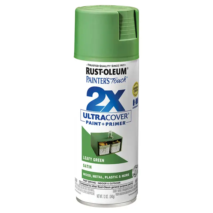 12 Oz Rust-Oleum Brands 249072 Leaf Green Ultra Cover 2X Enamel