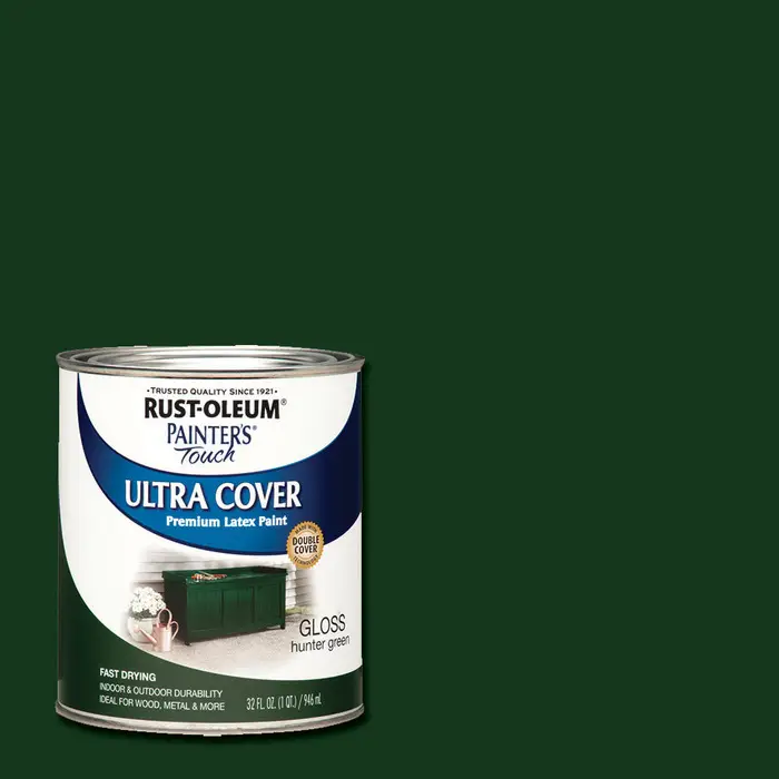 2‐Pack of Qt Rust‐Oleum 1938502 Hunter Green Painter's Touch 2X