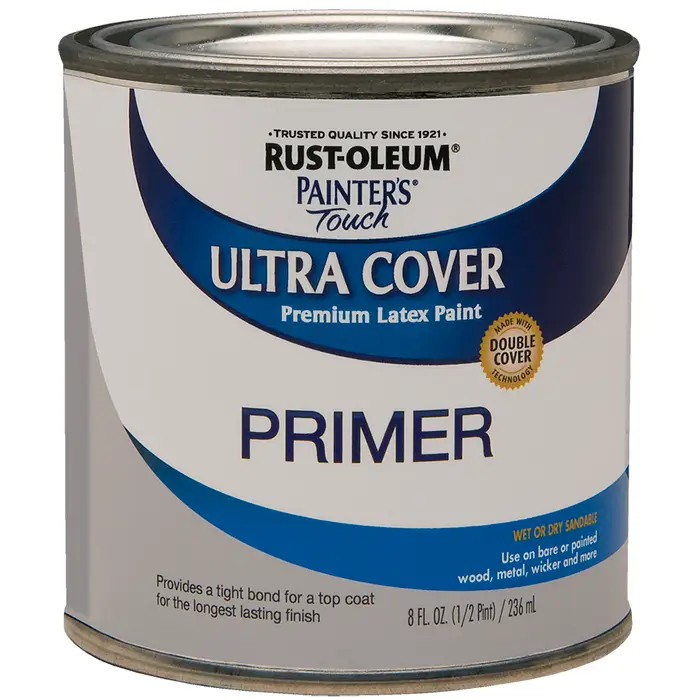 1/2 Pt Rust-Oleum 1980730 Gray Painter’s Touch 2X Ultra Cover Premium Latex Paint Primer