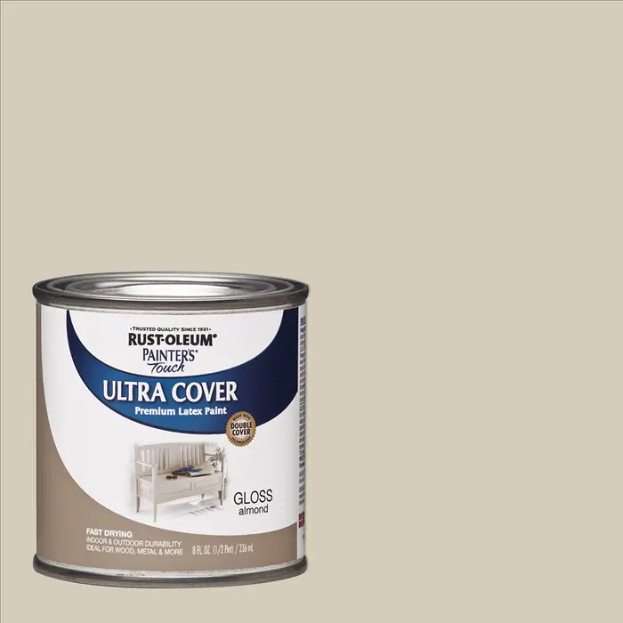2‐Pack of 1/2 Pt Rust‐Oleum 1994730 Painter’s Touch 2X Almond Ultra Cover Premium Latex Paint - Image 2