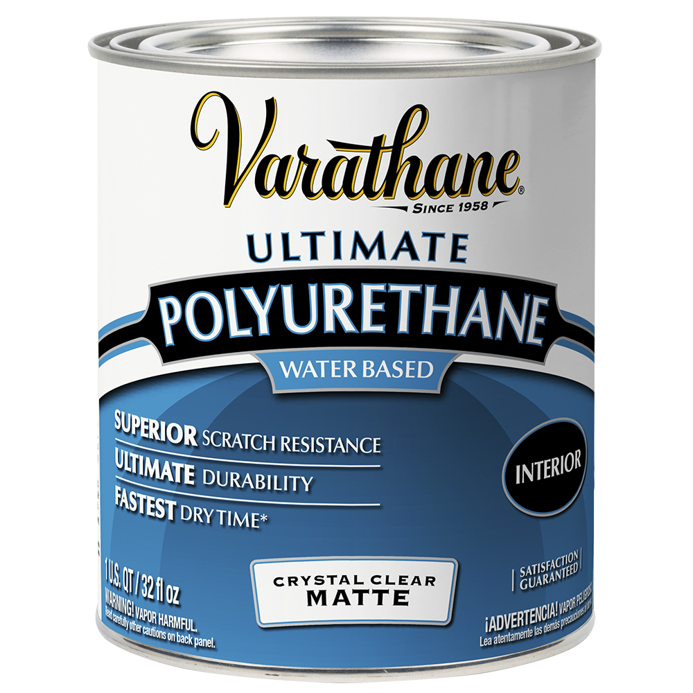 4-Pack of 1 Qt Rust-Oleum 262074 Varathane Water-Based Interior Ultimate Polyurethane, Matte