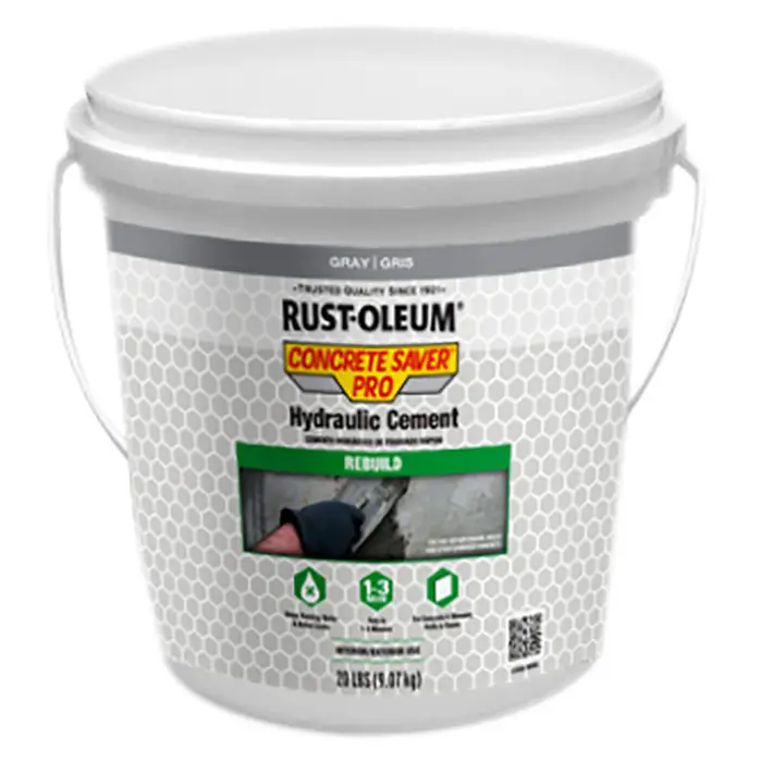 Pallet (80 ct) of 20 Lbs Rust‐Oleum 392534 Gray Concrete Saver Pro Hydraulic Cement