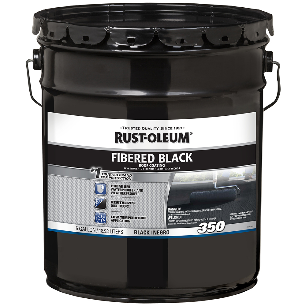 4.75 Gallon Rust-Oleum 301999 Black Roofing 350 Fibered Black Roof Coating
