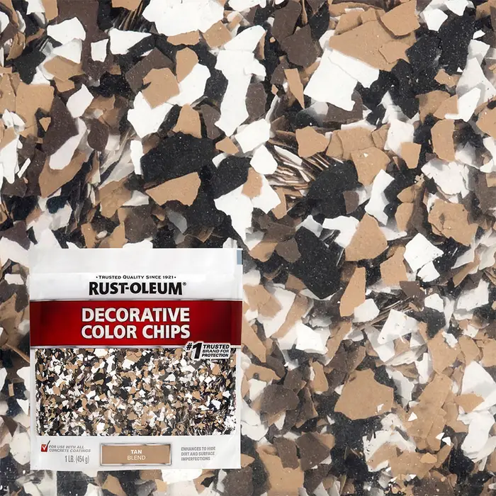 36‐Pack of 1 Lb Rust‐Oleum 312447 Tan Blend EpoxyShield Decorative Color Chips - Image 2