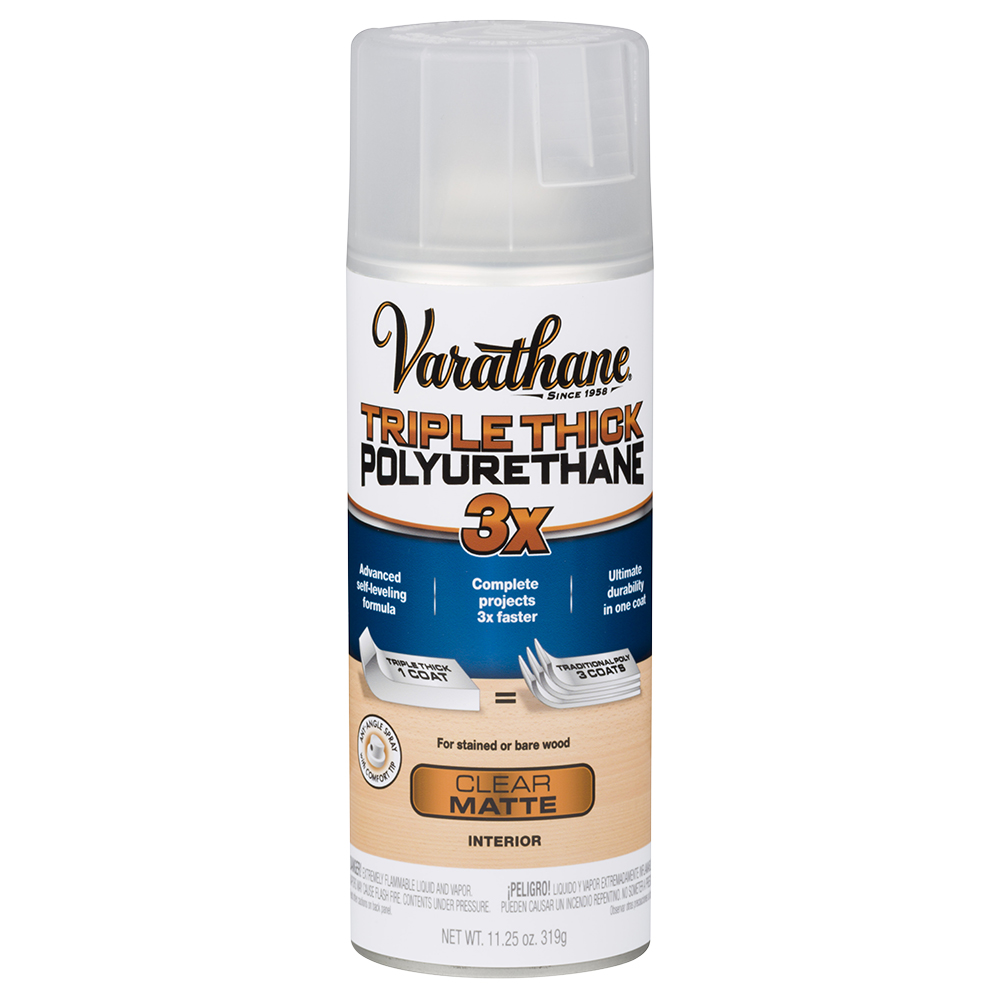 11 Oz Rust‐Oleum 318289 Varathane Triple Thick Polyurethane Spray, Matte