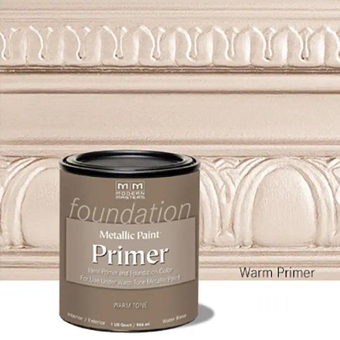 Qt Modern Masters 337171 Warm Tone Primer Metallic Paint Collection Water‐Based Decorative Metallic Paint Primer
