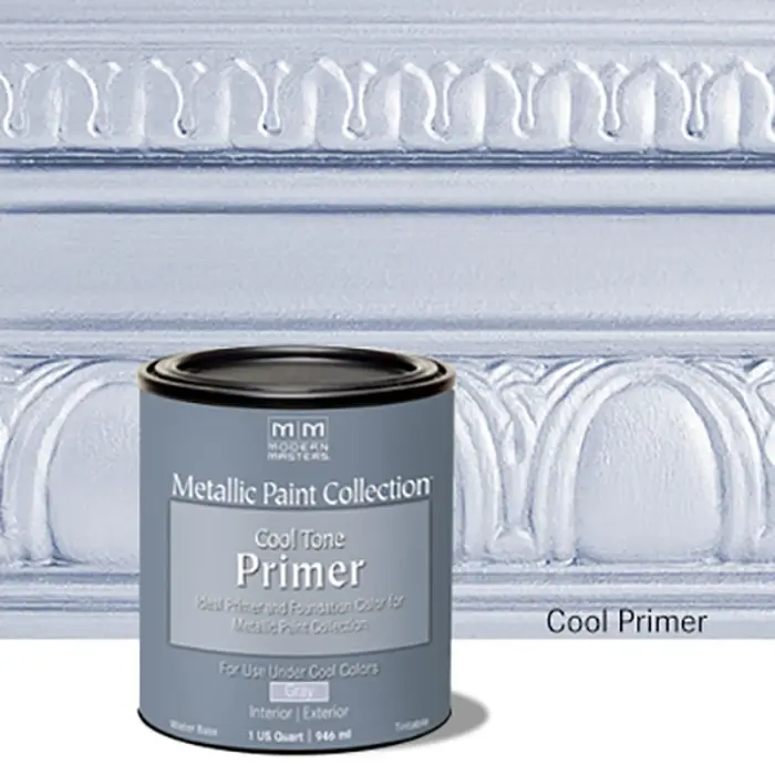 Qt Modern Masters 337170 Cool Tone Primer Metallic Paint Collection Water‐Based Decorative Metallic Paint Primer