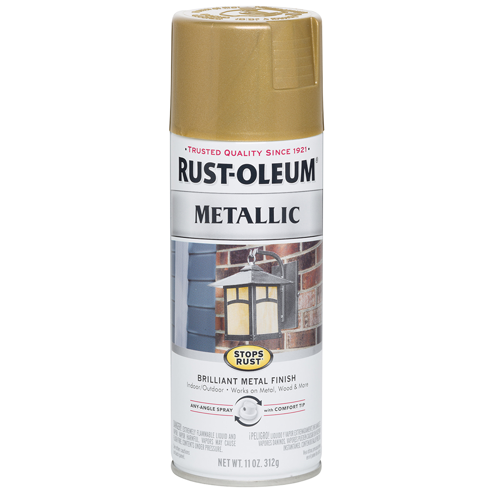 414-Pack de 11 Oz Rust-Oleum 7270830 Gold Rush Stops Rust Metallic Pintura en Spray
