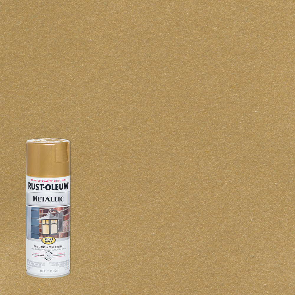 414‐Pack of 11 Oz Rust-Oleum 7270830 Gold Rush Stops Rust Metallic Spray Paint - Image 2
