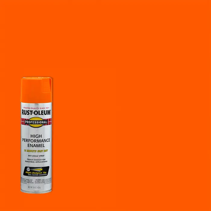 24‐Pack of 15 Oz Rust-Oleum 7555838 Safety Orange Professional High Performance Enamel Spray Paint - Image 2