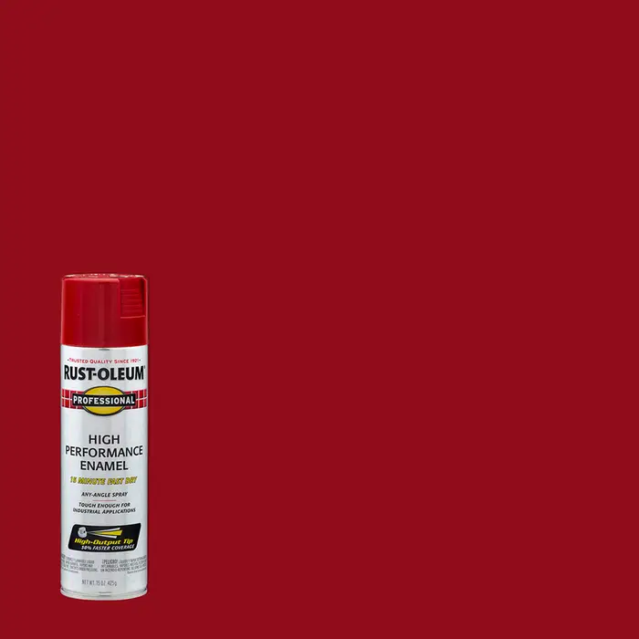 15 Oz Rust-Oleum 7564838 Safety Red Professional High Performance Enamel Spray Paint - Image 2