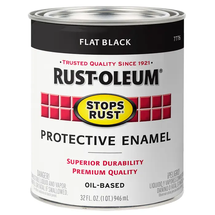 Qt Rust‐Oleum Brands 7776502 Black Stops Rust Protective Enamel, Flat