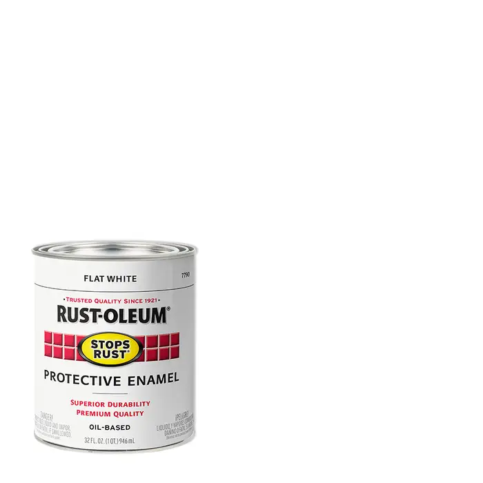 Qt Rust‐Oleum Brands 7790502 White Stops Rust Protective Enamel, Flat - Image 2