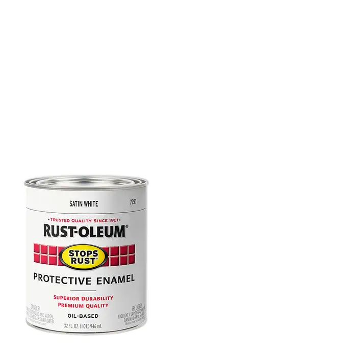 Esmalte protector Qt Rust-Oleum Brands 7791502 White Stops Rust, satinado - Imagen 2