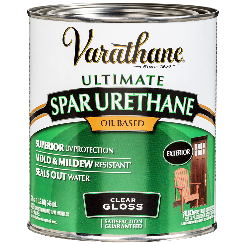 2-Pack of 1 Qt Rust-Oleum 9241 Clear Varathane Oil-Based Exterior Ultimate Spar Urethane, Gloss