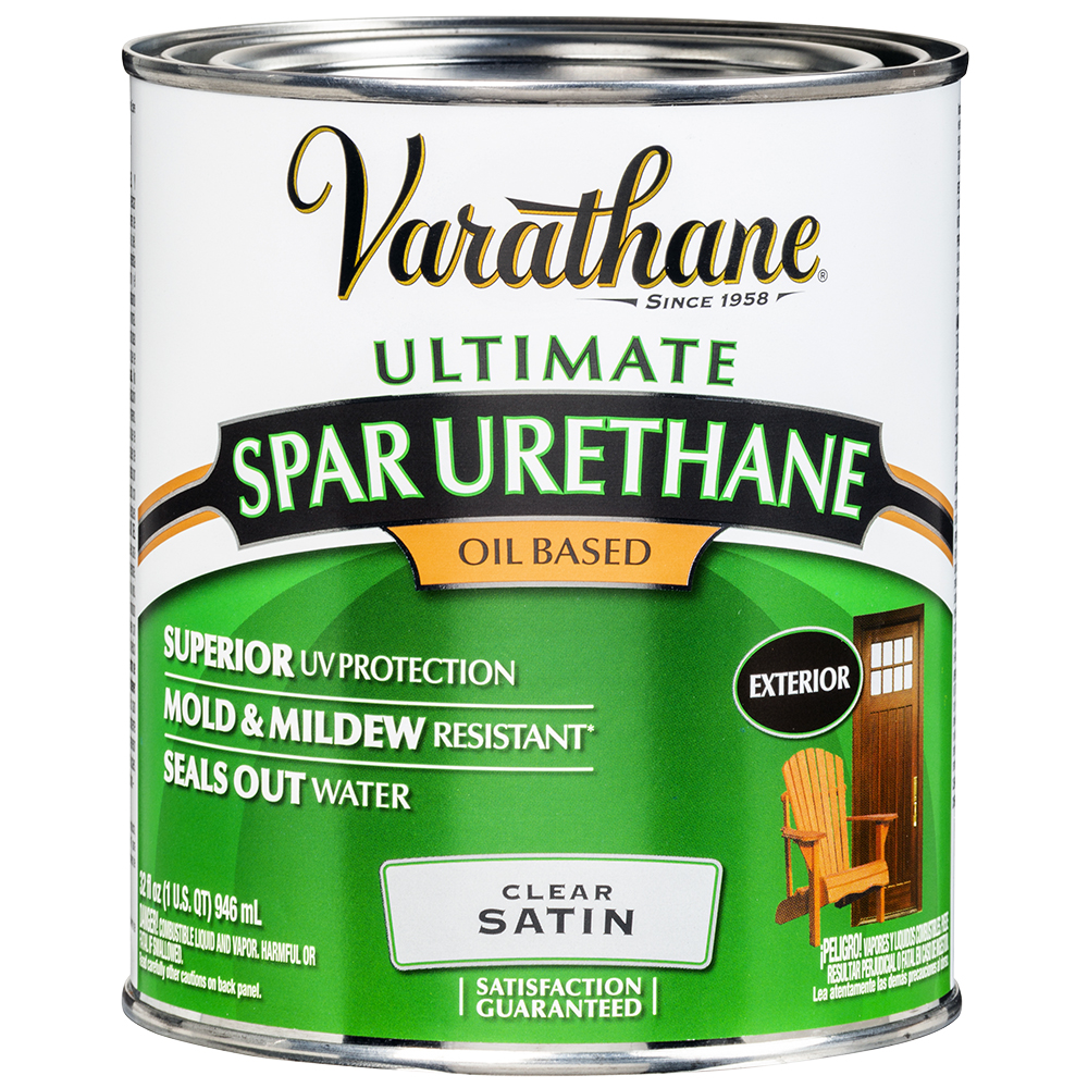 Qt Rust-Oleum 9341 Clear Varathane Oil-Based Exterior Ultimate Spar Urethane, Satin