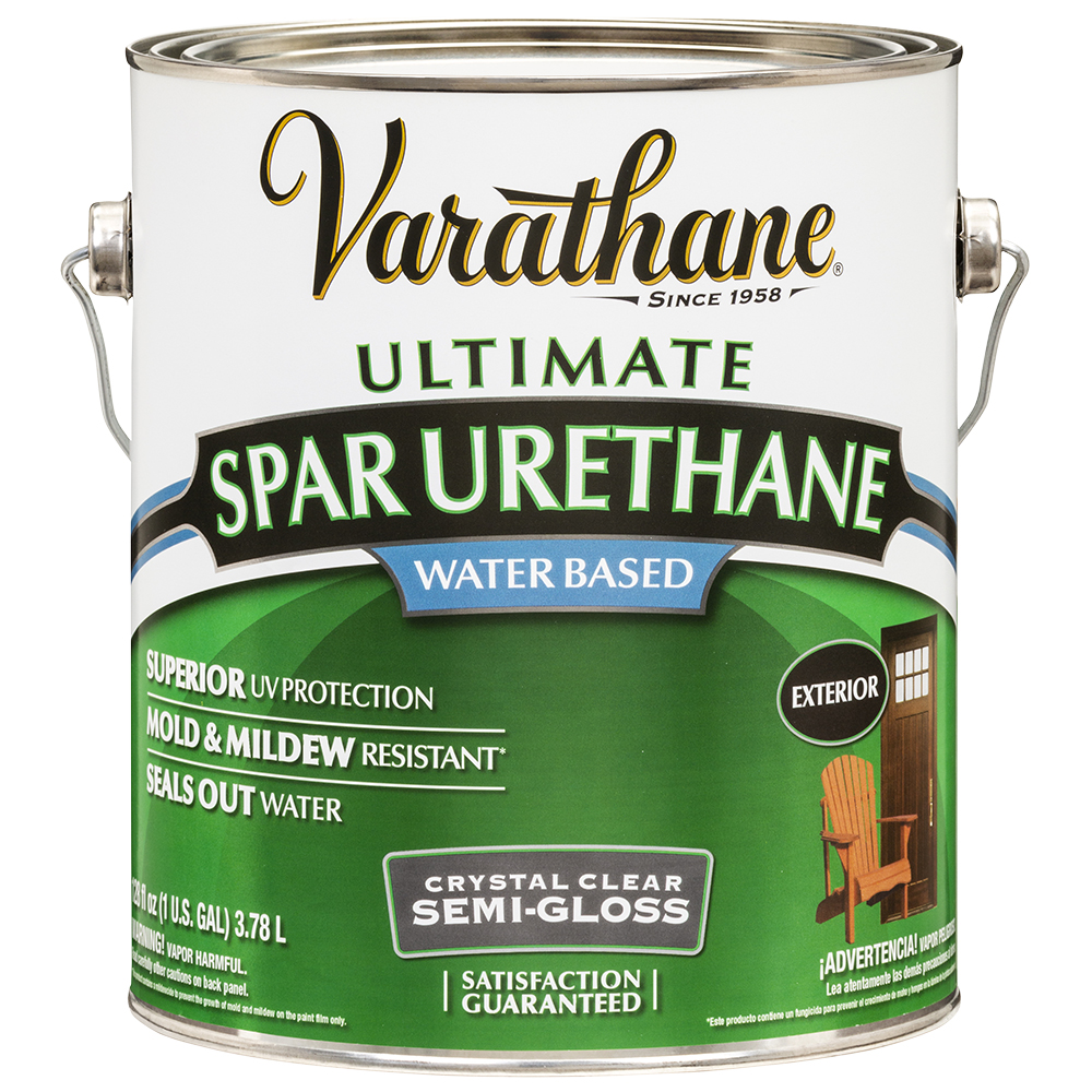 Gal Rust-Oleum 250131 Clear Varathane Water-Based Interior & Exterior Ultimate Spar Urethane, Semi-Gloss