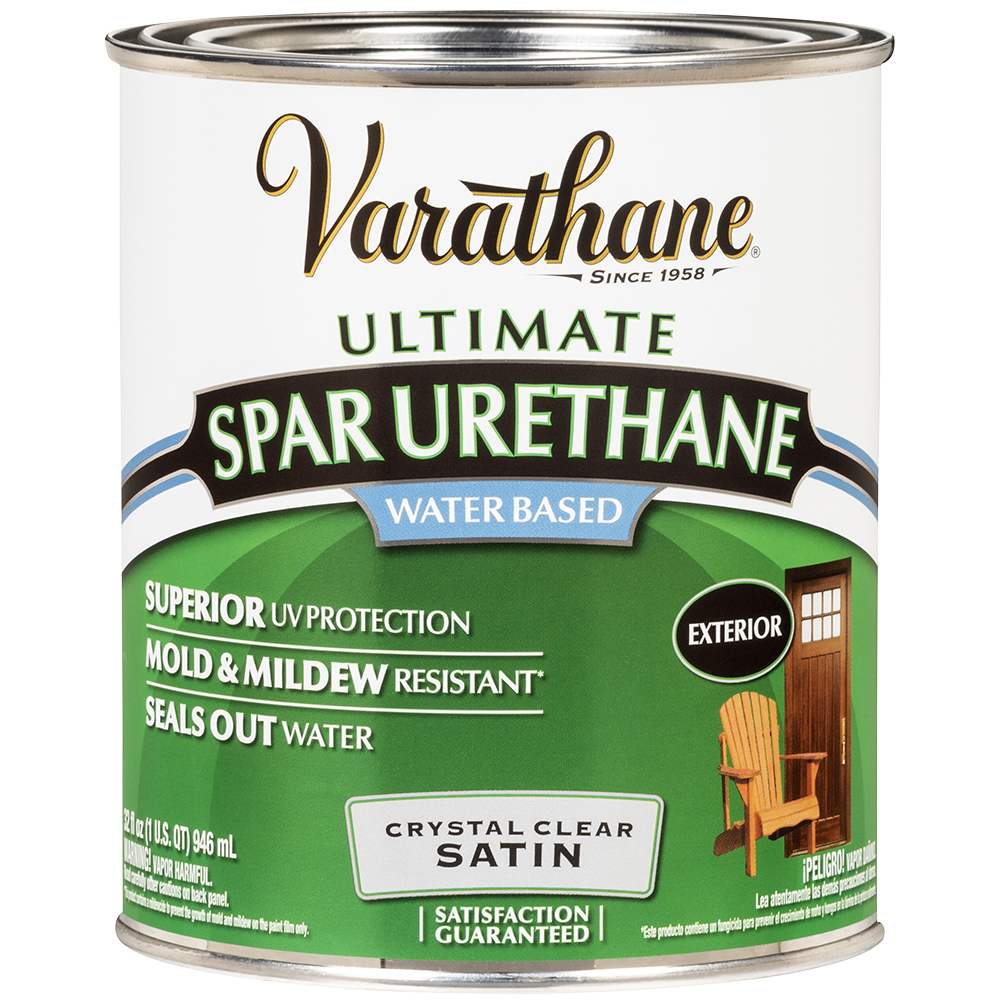 Qt Rust-Oleum 250241H Clear Varathane Water-Based Interior & Exterior Ultimate Spar Urethane, Satin