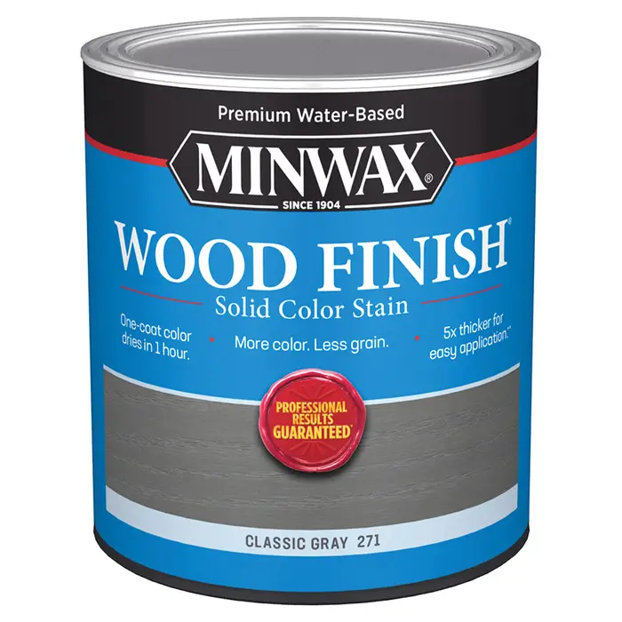 Qt Minwax 10821 Classic Gray Wood Finish Water‐Based Solid Color Stain