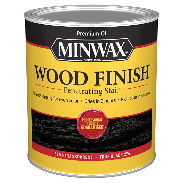 Qt Minwax 70051 True Black Wood Finish Penetrating Oil‐Based Wood Stain