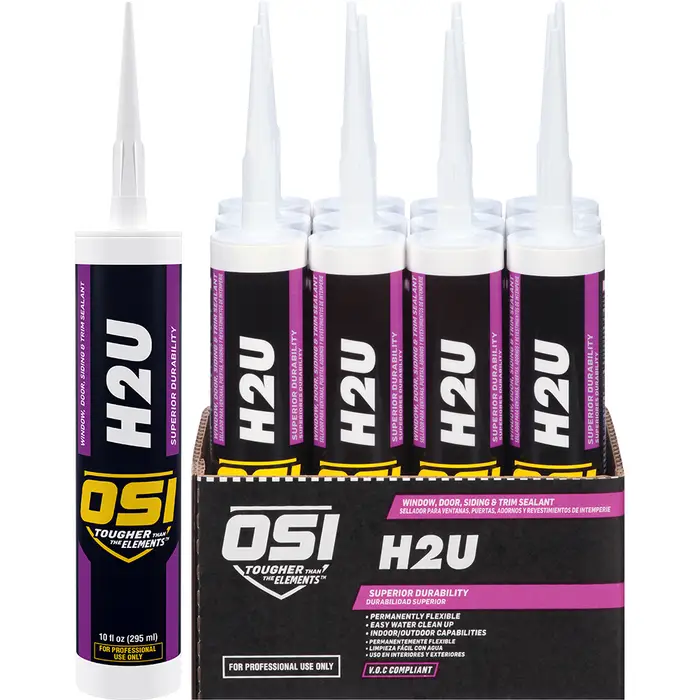 12 Pack of 10 Oz OSI 1256965 H2U Clear Acrylic Urethane Sealant - Image 2