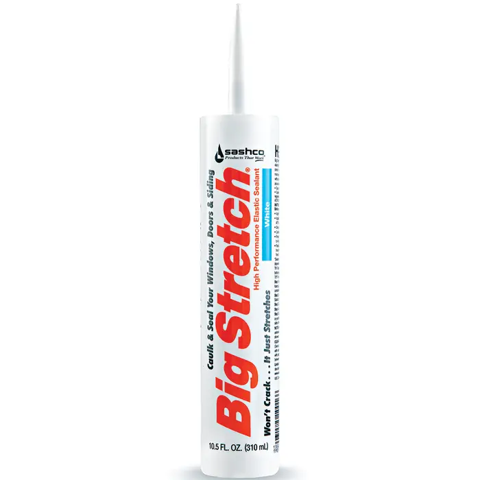 12‐pack of 10.5 Oz Sashco 10016 White Big Stretch Water‐Based Elastomeric Sealant - Image 2