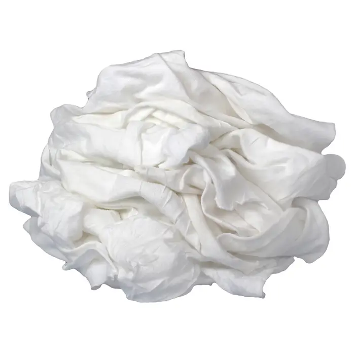 4‐Pack of 4 Lbs Buffalo 12020PB White New Bleached Knit Professional Grade Cloth Rags, Bagged - Image 2
