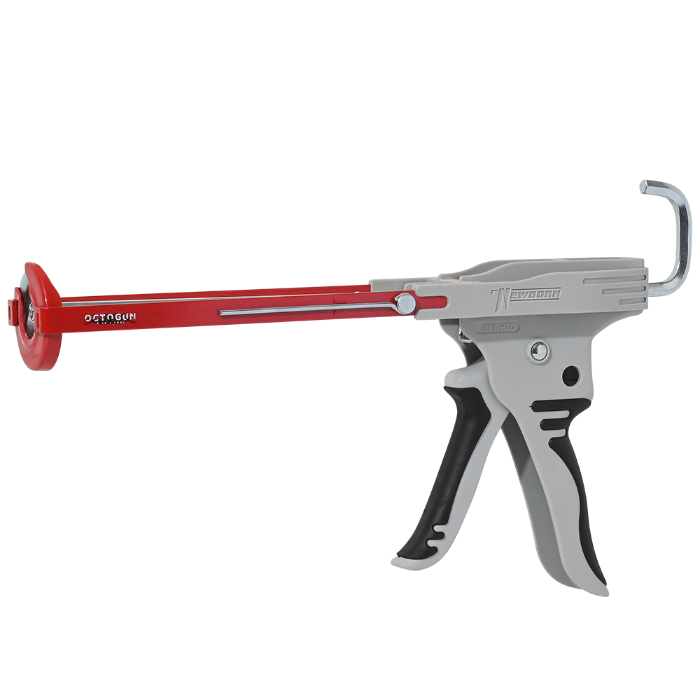 8-Pack of 10 Oz Newborn 212-HTD Octogun 10:1 Thrust Drip-Free Skeleton Hex Rod Cradle Caulking Gun