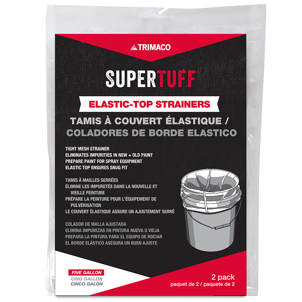 72-Pack of 5 Gallon Trimaco 11523 SuperTuff Elastic-Top Strainers, Regular Mesh, 5-Pack