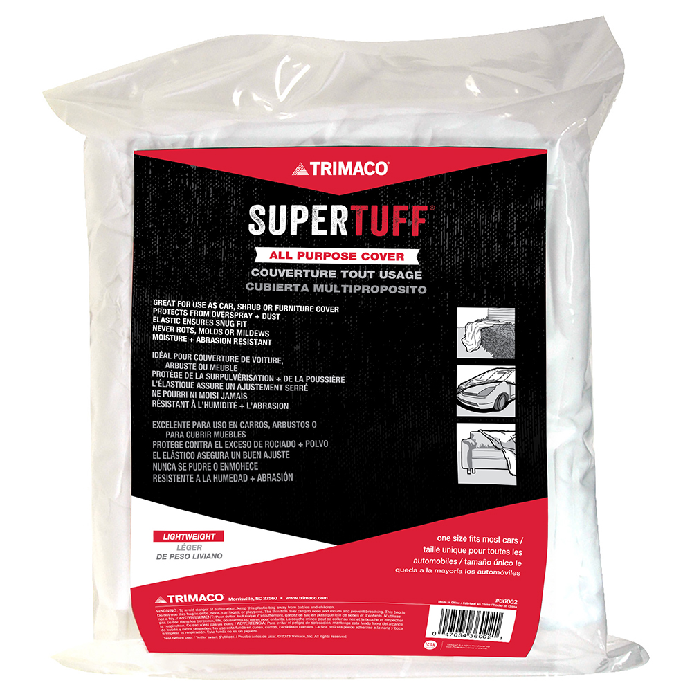 8-Pack of Trimaco 36002 SuperTuff Lightweight Protective Car Cover