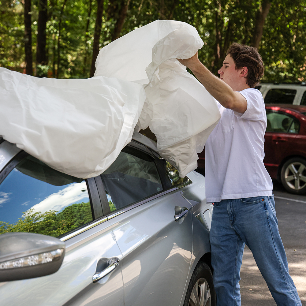 8-Pack of Trimaco 36002 SuperTuff Lightweight Protective Car Cover - Image 2