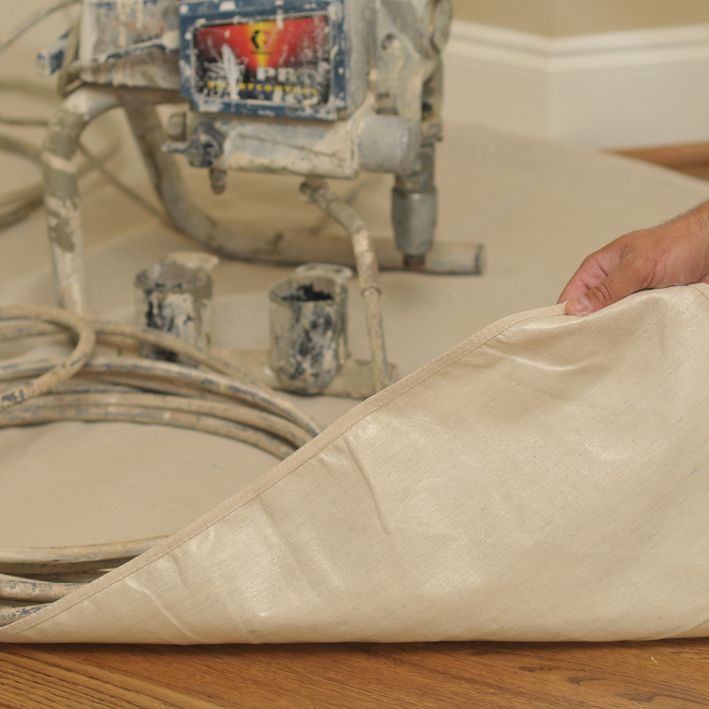 24-Pack of 5' x 5' Trimaco 85355 Butyl II Leak Resistant Two Layer Drop Cloth - Image 3