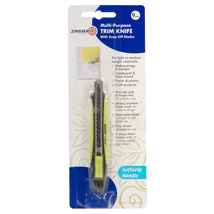 9mm Zinsser 98021 Wallcovering Tool Multi‐Purpose Snap‐Off Knife