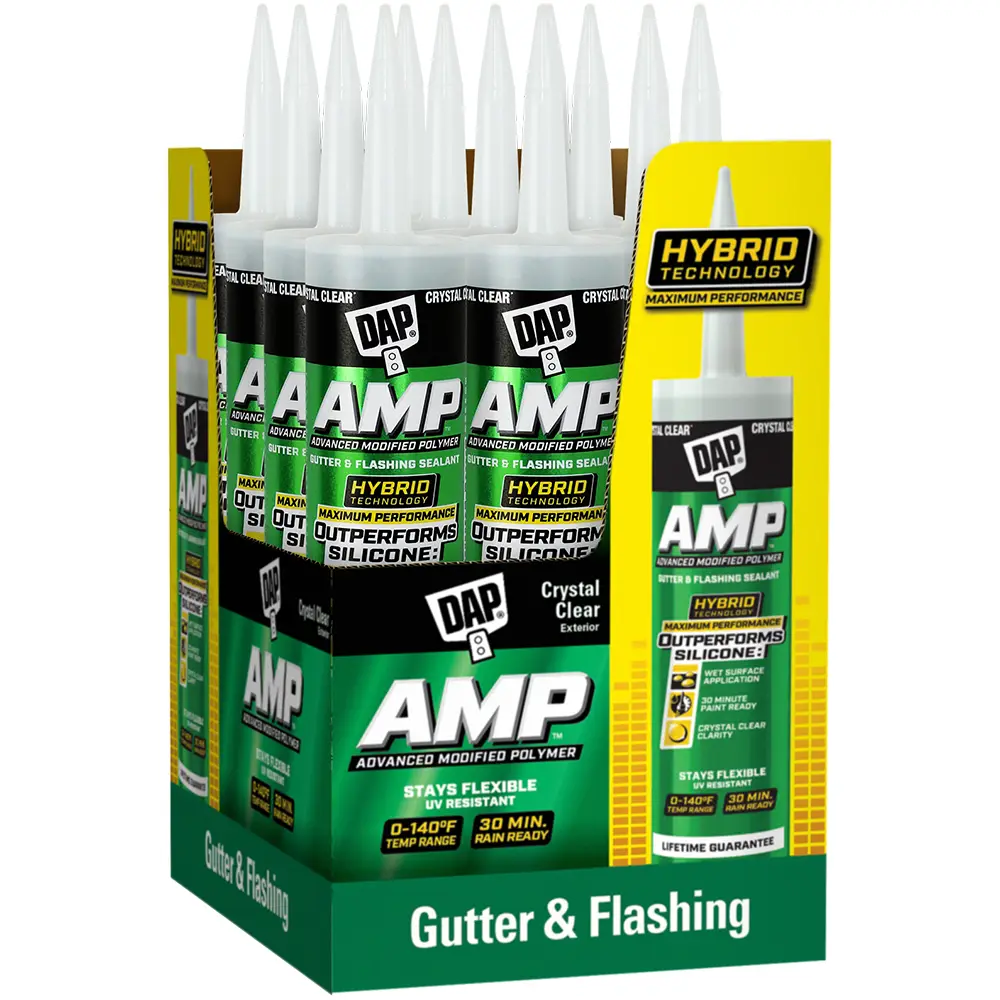 Pallet (1296 ct) 9 Oz. Dap 00765 Crystal Clear AMP Advanced Modified Polymer Gutter & Flashing - Image 3