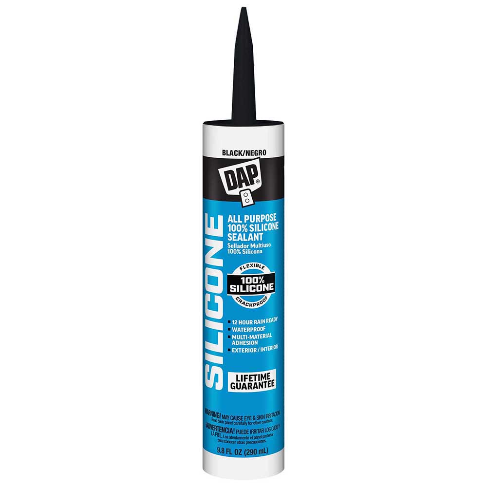 12-Pack of 10.1 Oz Dap 8642 Black 100% Silicone Rubber Window, Door & Siding Sealant - Image 2