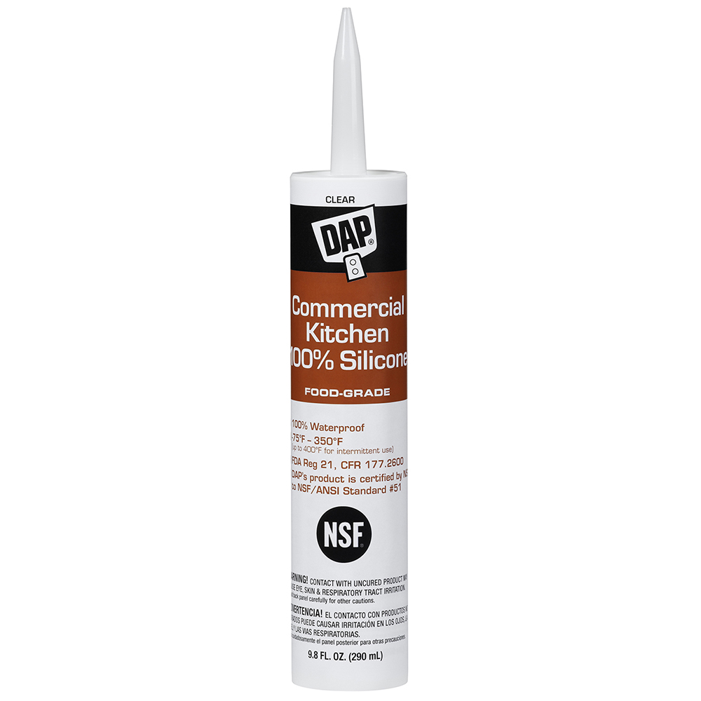 12 Pack of 9.8 Oz Dap 08658 Clear Commercial Kitchen 100% Silicone Sealant
