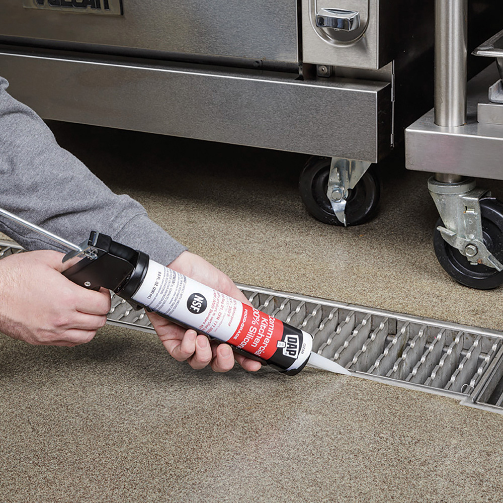 12 Pack of 9.8 Oz Dap 08658 Clear Commercial Kitchen 100% Silicone Sealant - Image 4