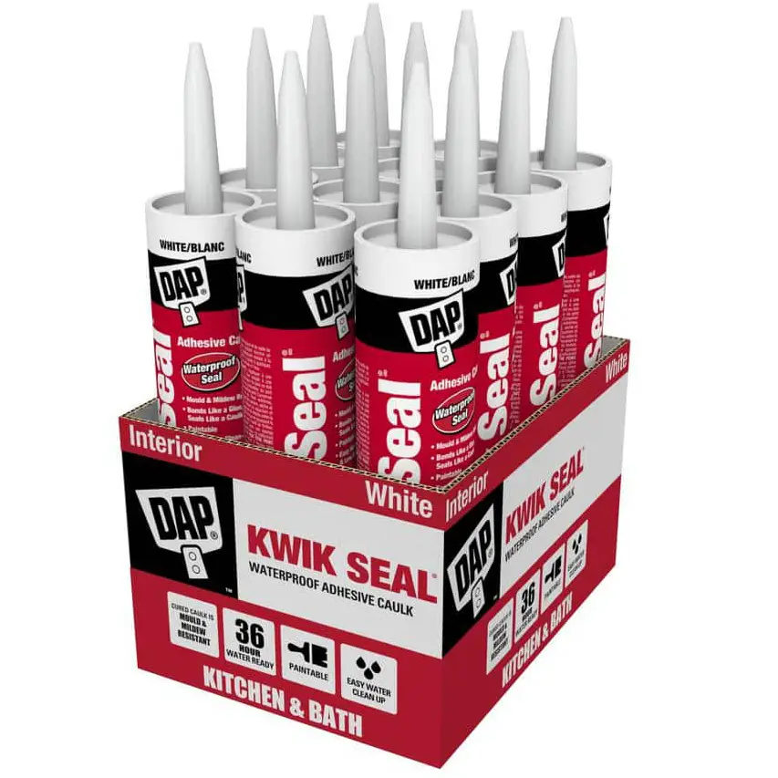 12-Pack of 10.1 Oz Dap 18002 White Kwik Seal Kitchen And Bath Adhesive Caulk - Image 3