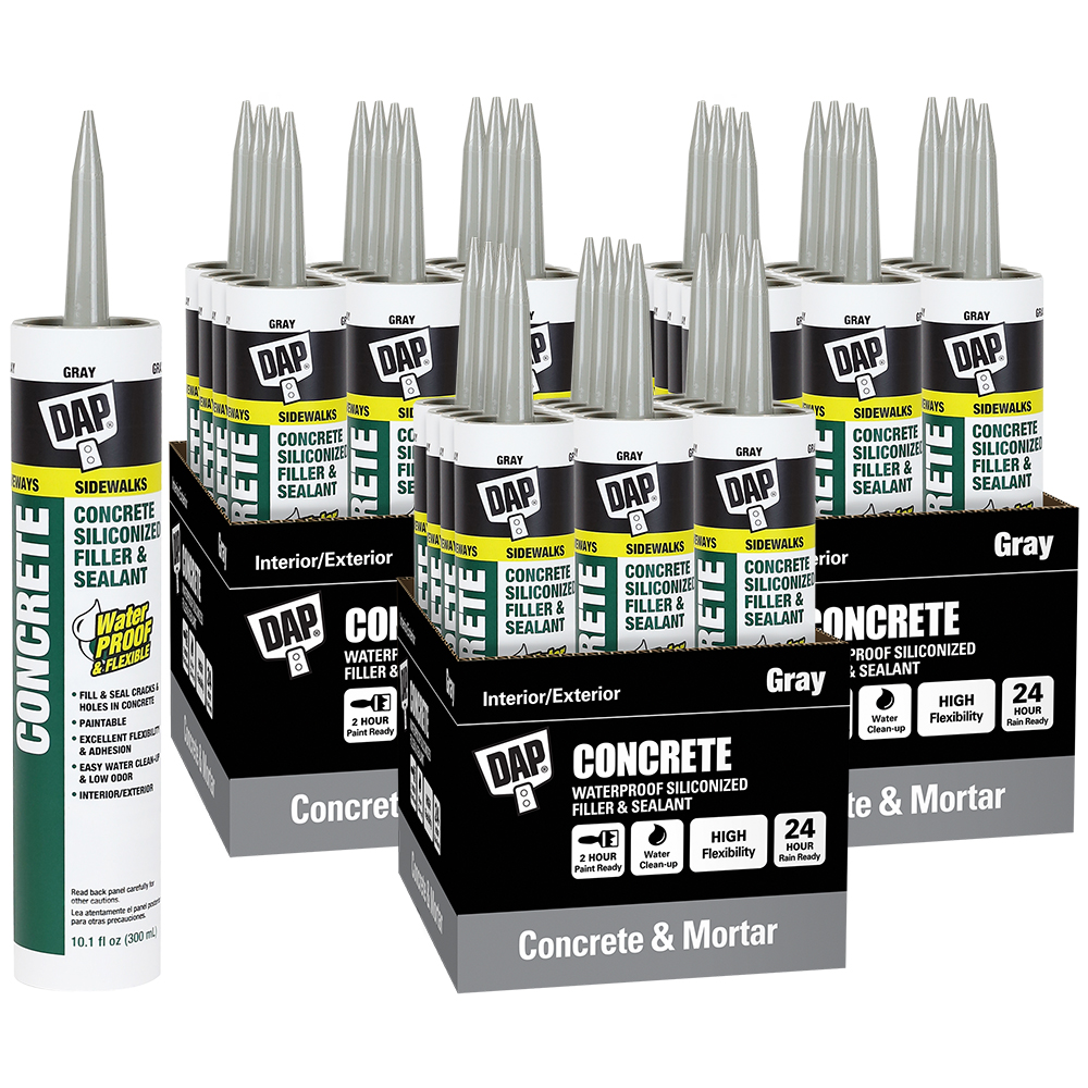 36-Pack of 10.1 Oz Dap 18021 Gray Concrete Watertight Filler and Sealant