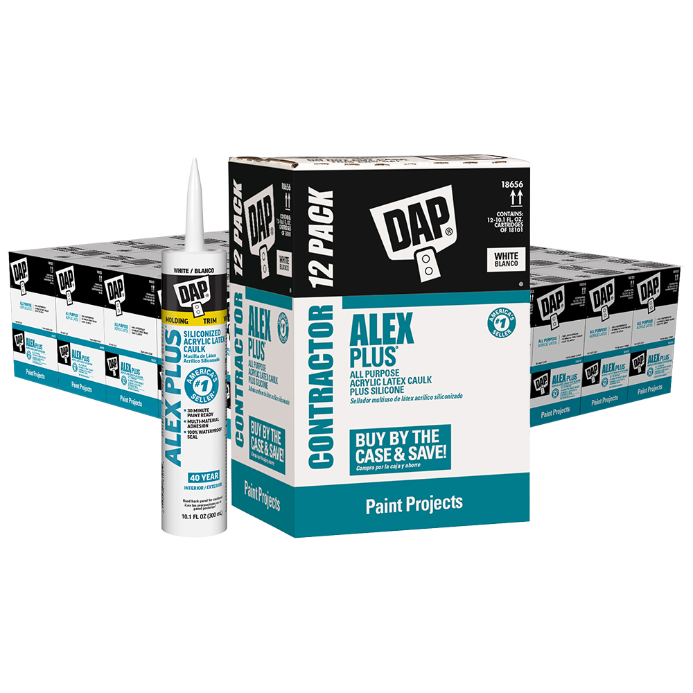 DAP ALEX PLUS 10.1 Oz. Clear Acrylic Latex Caulk Plus Silicone 18072