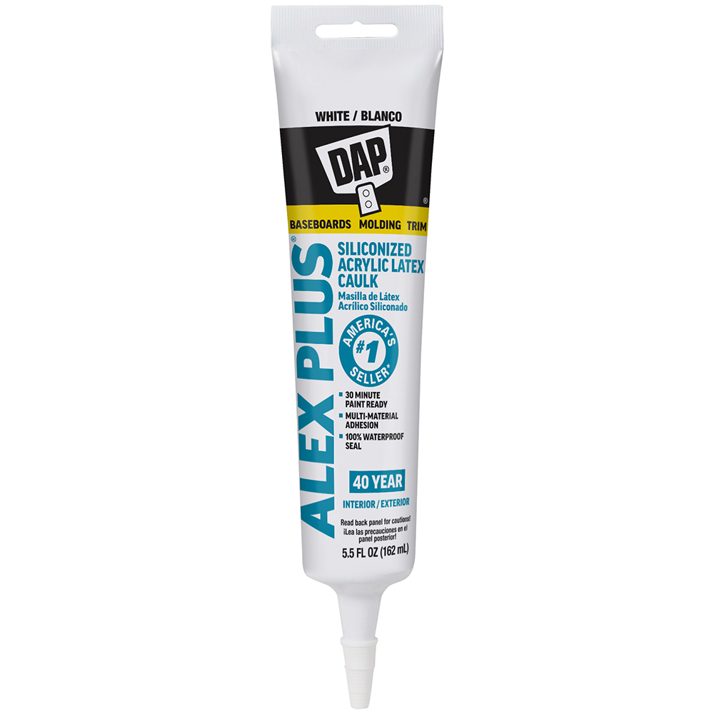 Pallet (2880 ct) 5.5 Oz Dap 18128 White Alex Plus All-Purpose Siliconized Acrylic Latex Caulk