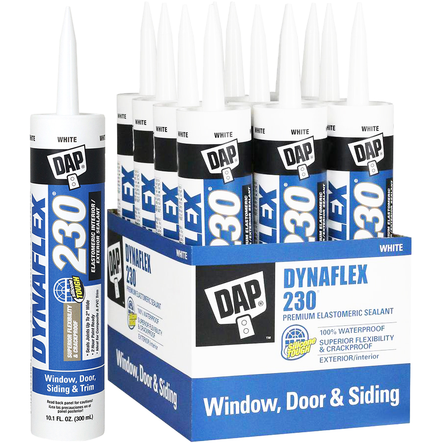 12‐Pack of 10.1 Oz Dap 18300 White Dynaflex 230 Premium