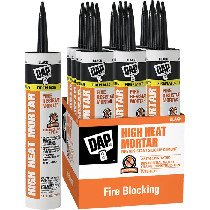 36-Pack of 10.1 Oz Dap 18854 Black High Heat Mortar Fire Resistant Mortar - Image 2