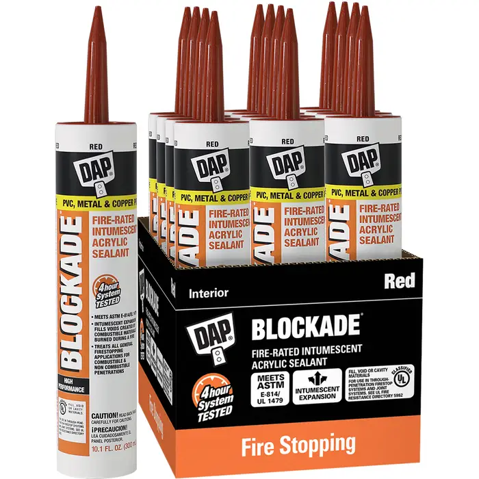 420‐Pack of 10.1 Oz Dap 18858 Red Blockade High Performance Intumescent Acrylic Sealant - Image 2