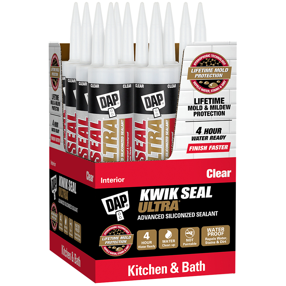 600‐Pack of 10.1 Oz Dap 18898 Clear Kwik Seal Ultra Advanced Kitchen & Bath Sealant - Image 3