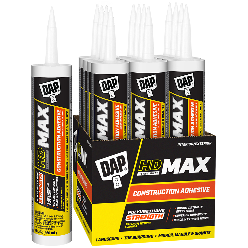 12-Pack of 9 Oz. Dap 27511 Heavy Duty Max Construction Adhesive